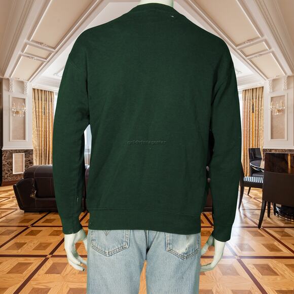 90s Vintage Mickey Mouse Disney Disneyland Golf Green Sweatshirt Jumper M - Picture 2 of 10